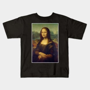 Mona Lisa Restored by Leonardo Da Vinci Print Kids T-Shirt